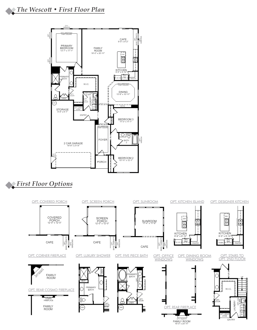 Wescott Floor Plan Carrington Eastwood Homes